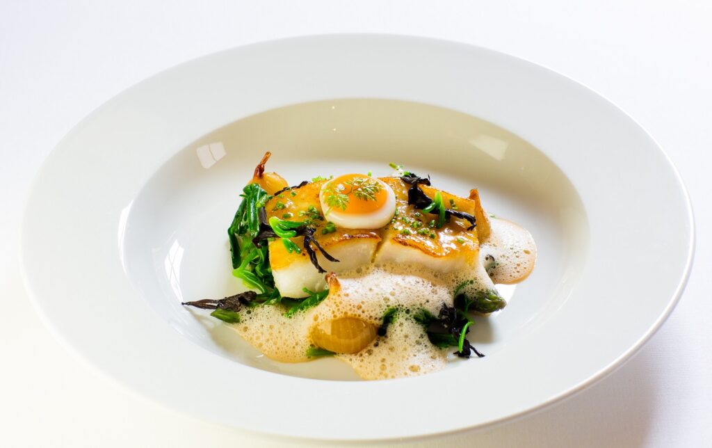 Fillet of Wild Turbot with Sea Vegetables.